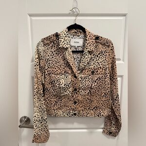 Pistola Kaine Cropped Blouse Leopard Print Field Shirt